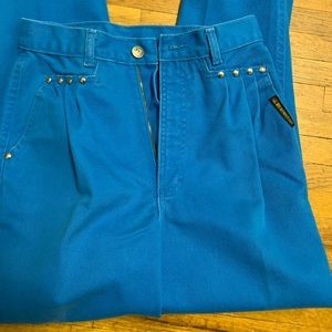 Cool blue vintage studded Rockies high rise jeans